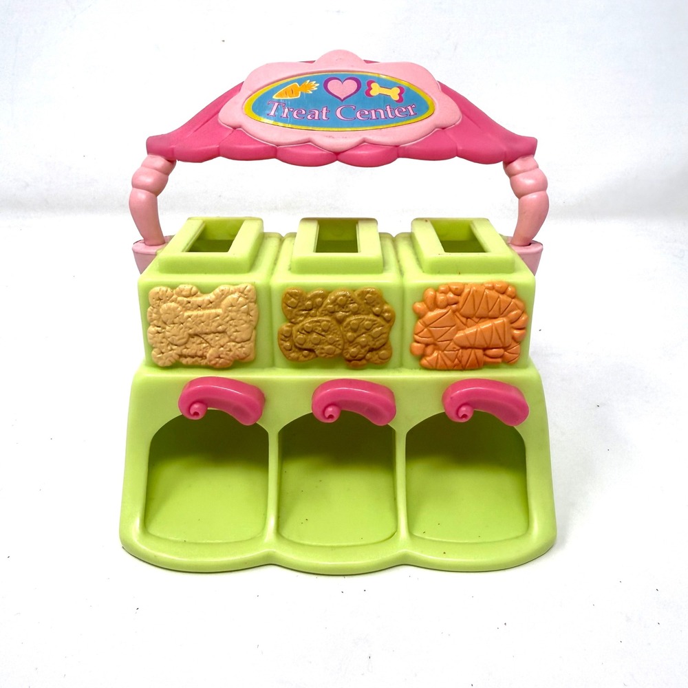Hasbro Littlest Pet Shop Treat Center Green Pink Dispenser Play Set No Treats
